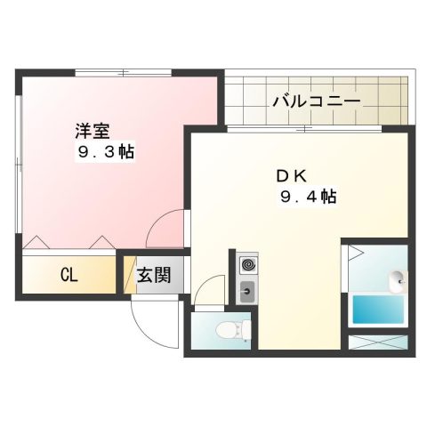 都営新宿線「篠崎」駅徒歩12分　1DKのお部屋